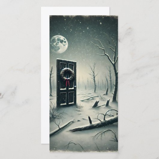 Étrange carte de Noël Déplaisant foncé (Devant / Derrière)