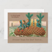 Étrange carte du Nouvel An russe (Devant / Derrière)