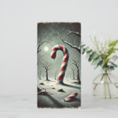 Étrange carte Sucre de canne de nuit d'hiver foncé (Debout devant)