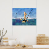 Étrange Poster de dessin de pêche de jour (Cuisine)