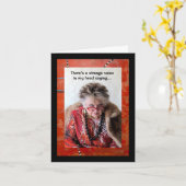 Étrange voix dans ma tête Carte de voeux pliée (Fleur jaune)