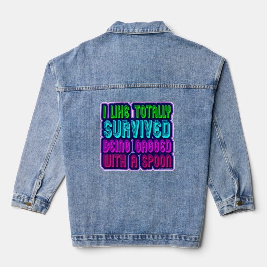 Étranglé avec une cuillère Survivant Drôle slogan (Verso)