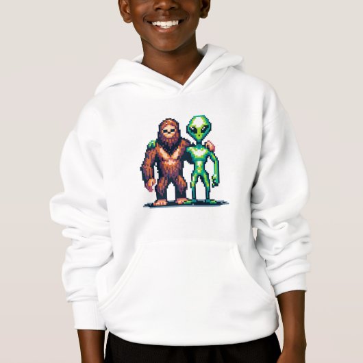 Être Alien Extraterrestre et Pixel Art Bigfoot (Devant)