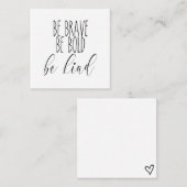 être courageux, être audacieux, être carte de visi (Devant / Derrière)