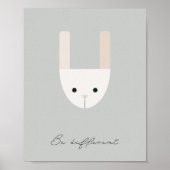 Être différent lapin enfants affirmation affiche n (Devant)