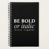 Être En Gras Ou En Italique, Jamais Un Planificate (Devant)