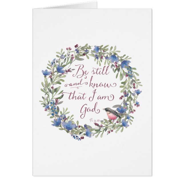 Être encore et savoir - Psaume 46:10 (Devant)