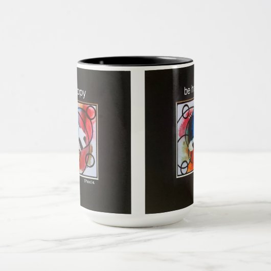 'être heureux' Beverage Mug (Centre)