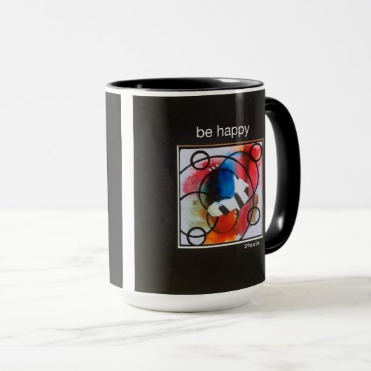 'être heureux' Beverage Mug (Devant droit)