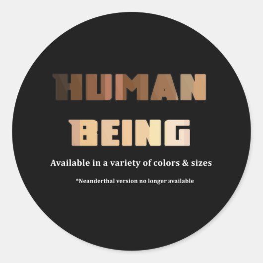 Être humain Sticker rond classique (Devant)