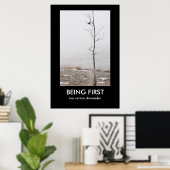 ÊTRE LA PREMIÈRE affiche démotivationnelle (Bureau à domicile)