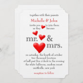 Être M. et Mme Faire-part de mariage (Devant / Derrière)