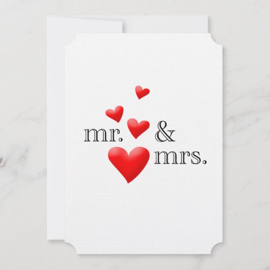 Être M. et Mme Faire-part de mariage (Dos)