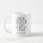 Être ma soeur mug Funny Sister Gift Mug (Gauche)