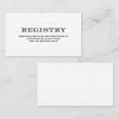 Être marié | Carte de registre mariage (Devant / Derrière)