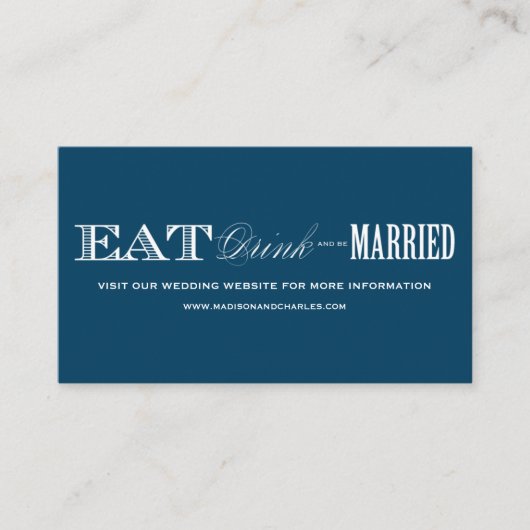 & ÊTRE MARIÉ | CARTES DE SITE WEB DE MARIAGE (Devant)