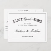 Être Marié | Carton de réponse (Devant / Derrière)