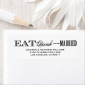 Être marié | Étiquette d'adresse de retour (En situation)