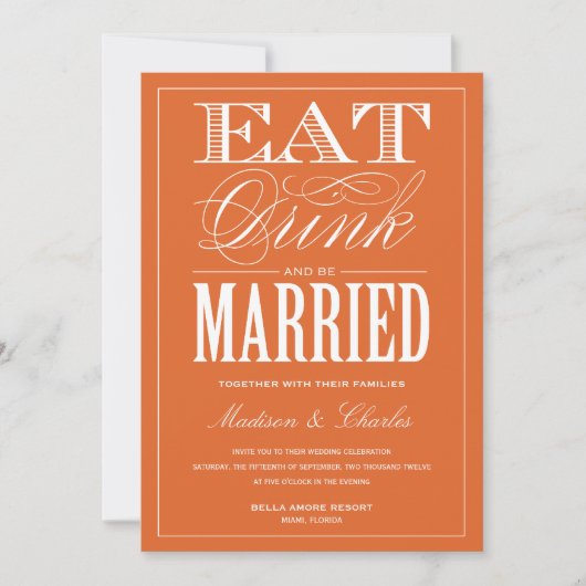 & ÊTRE MARIÉ| FAIRE-PART DE MARIAGE (Devant)