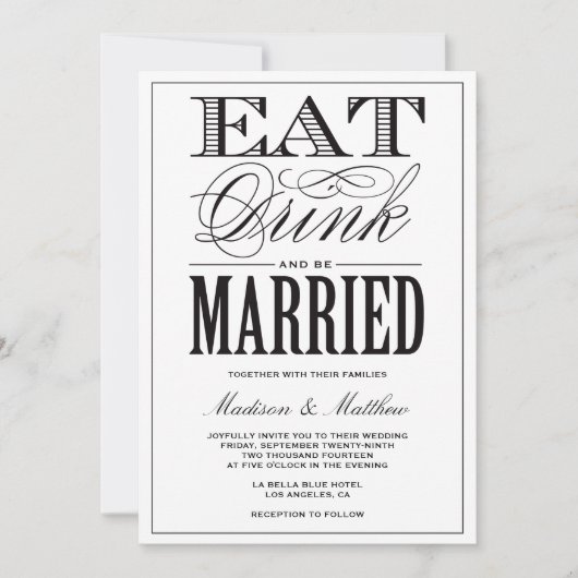 Être marié | Faire-part de mariage (Devant)
