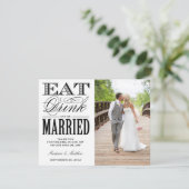 Être Marié | Merci Photo Carte Postale (Debout devant)