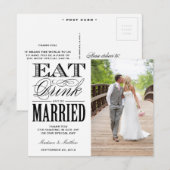 Être Marié | Merci Photo Carte Postale (Devant / Derrière)