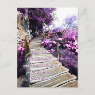 être mon invitation de chemin en bois fleur fille