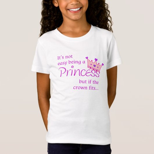Être non facile une princesse T-shirt (Devant)