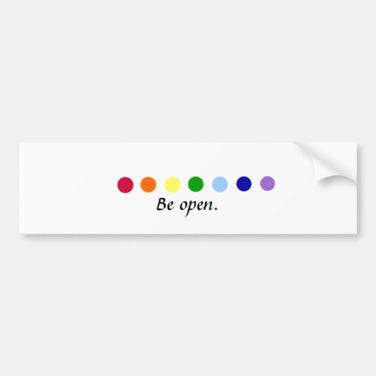 Être ouvert - Chakra Bumper Sticker (Devant)