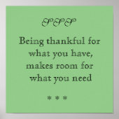 Être reconnaissant - affiche (Devant)