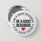 Être Un Bon Voisin Distancing Social Badge (Devant & derrière)