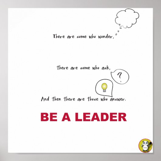 Être UN LEADER Poster (Devant)