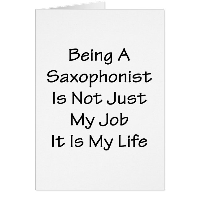 Être un saxophoniste n'est pas simplement mon (Devant)