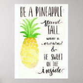 Être une affiche d'ananas (Devant)