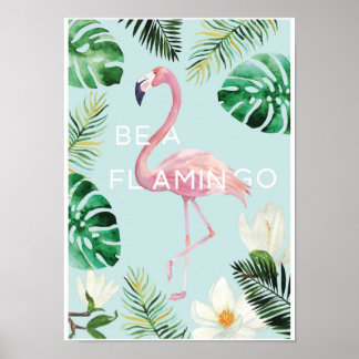 Être une affiche Flamant rose