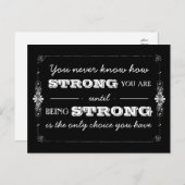 Être une carte postale de devis Inspirationnelle f (Devant / Derrière)