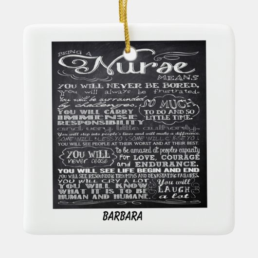 Être Une Infirmière Dire Ornement (Devant)