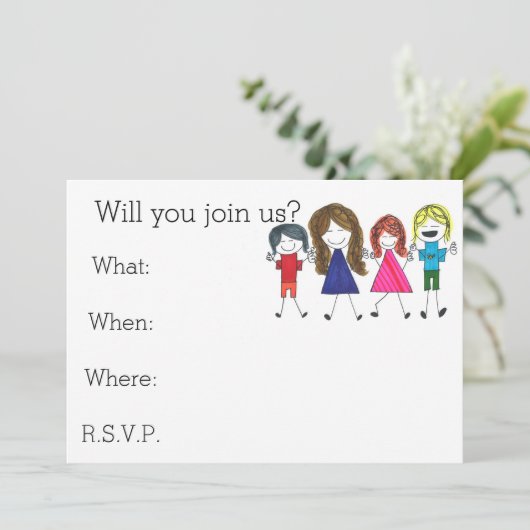 être une invitation à un ami (Debout devant)