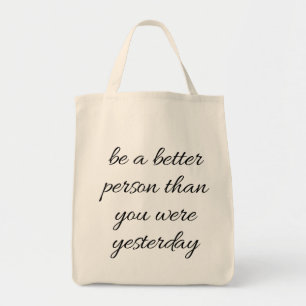 Être une meilleure personne Sac fourre-tout d'épic