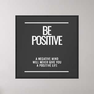 Être une toile encadrée positive