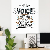 Être Une Voix Inspiration Word Art Poster (Bureau à domicile)