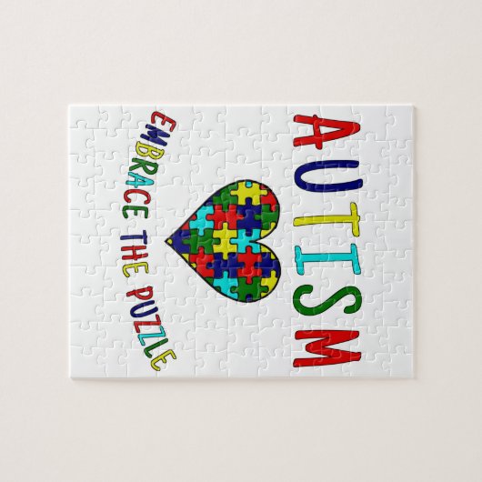 Étreinte d'autisme le puzzle (Horizontal)