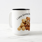 Étreintes d'ours tasse à deux tons de 15 onces (Devant gauche)