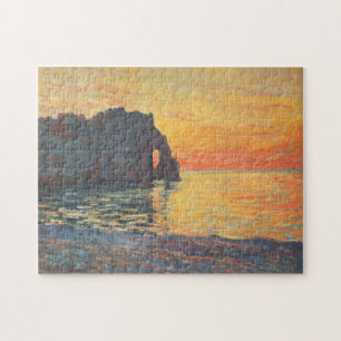Etretat Cliff d'Aval Sunset Monet Fine Art Legpuzzel