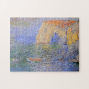 Etretat Cliff reflecteert op de 'Water Monet Fine Legpuzzel