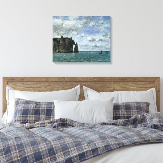 Etretat, de Porte d'Aval Canvas Afdruk (Insitu (Slaapkamer))