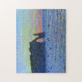 Etretat Needle & Porte d'Aval Monet Fine Art Legpuzzel (Verticaal)