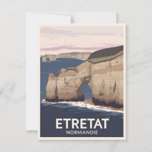  Étretat Normandie Cliffs Arch Travel Briefkaart