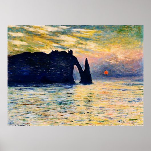 Etretat, Sunset,1883 Poster (Voorkant)