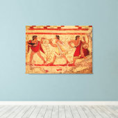 Etruscaanse muzikanten canvas afdruk (Insitu (Houten vloer))